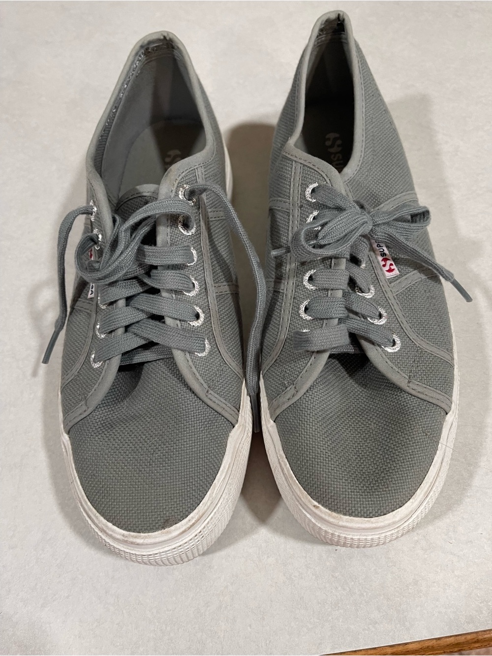 Gray Canvas Lace-Up  men’s Sneakers